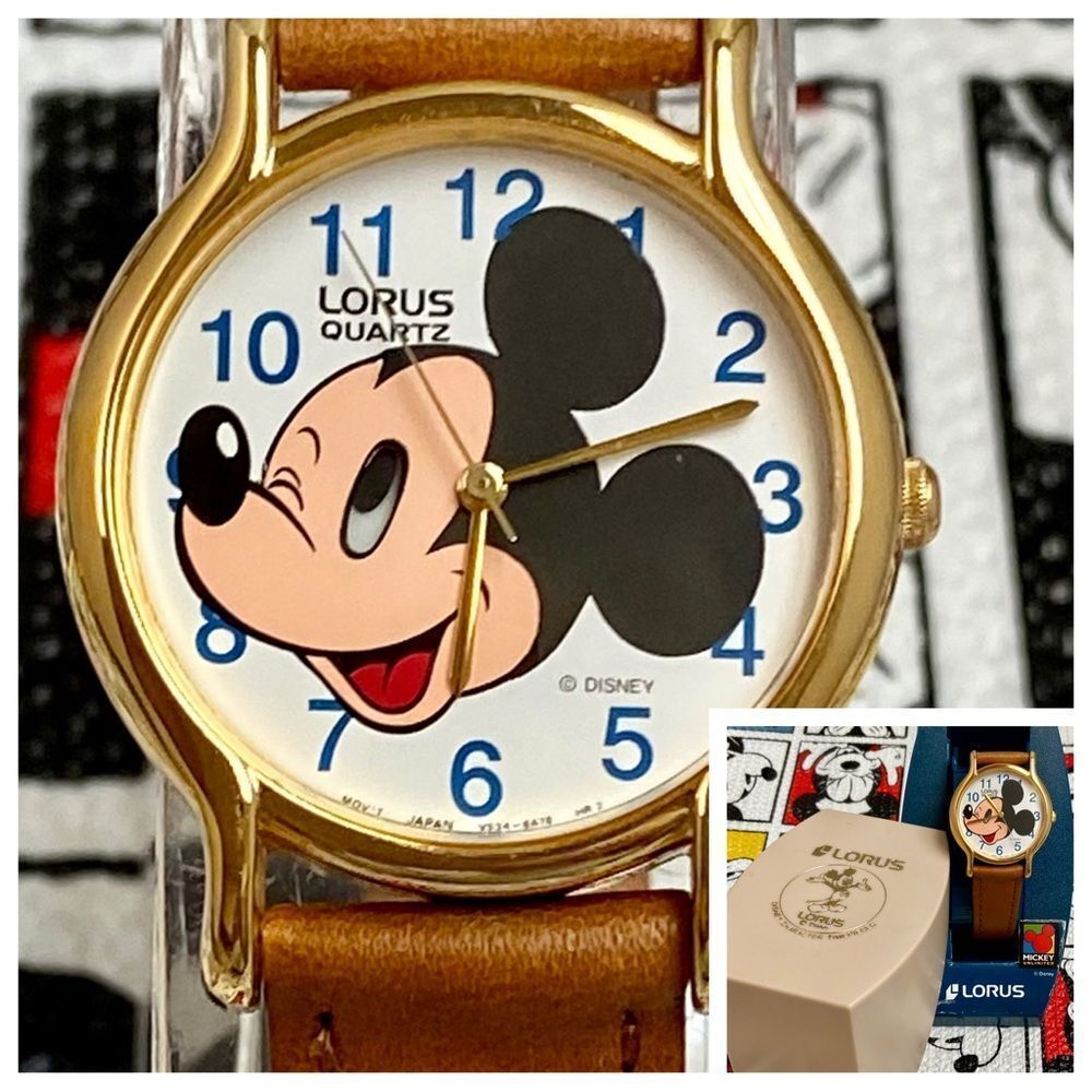 Vintage Disney x Lorus by Seiko Mickey Mouse Bobbing Eye Unisex Watch w Case